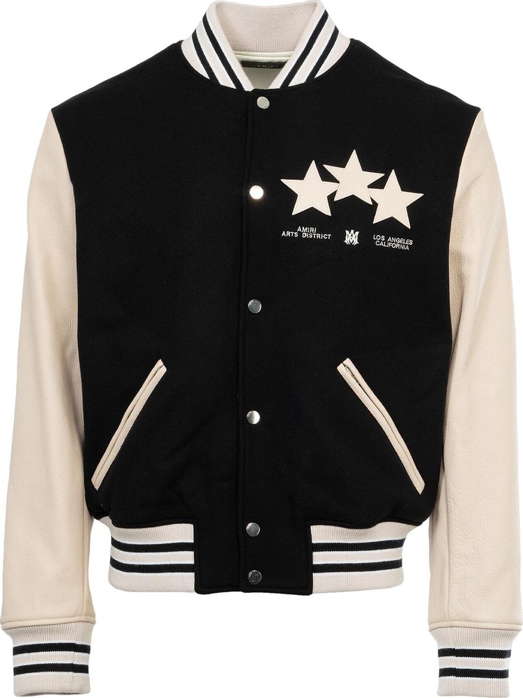 Amiri Stars Varsity Jacket Black