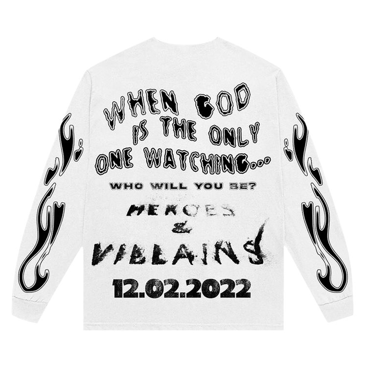 Metro Boomin x Hellstar Heroes And Villains Long Sleeve White