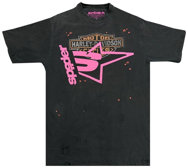 Sp5der x Harley Davidson Tee Black