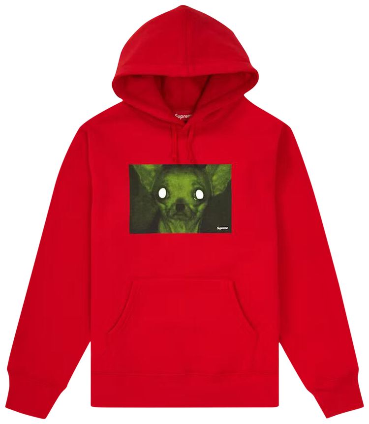 Supreme Chris Cunningham Chihuahua Hooded Sweatshirt Red