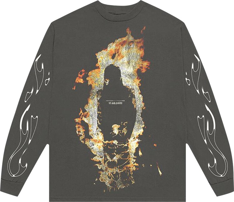 Metro Boomin x Hellstar Flame Long Sleeve Black