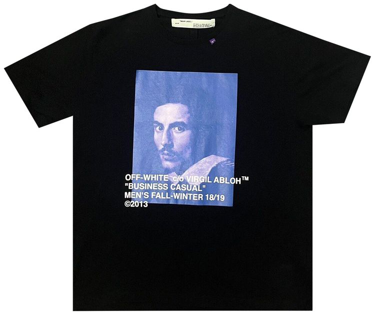 Off White Business Casual T Shirt BlackMulticolor