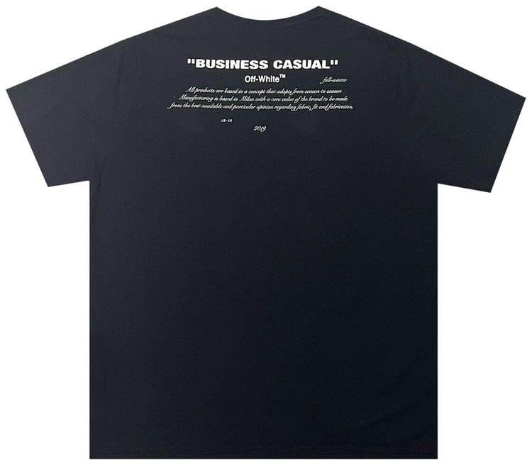 Off White Business Casual T Shirt BlackMulticolor