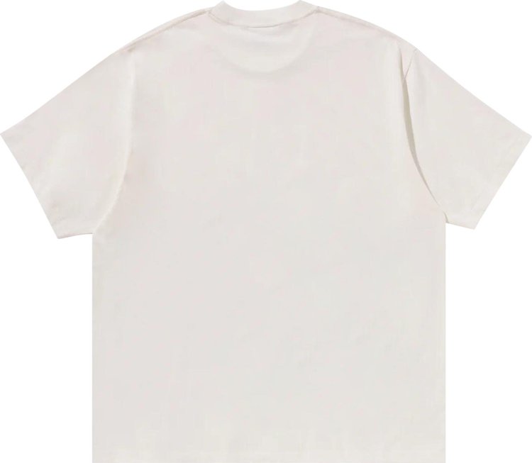 BAPE Water Print College Logo Relaxed Fit Tee Ivory