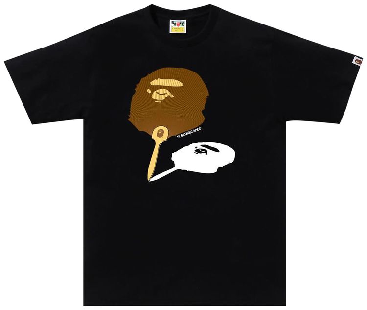 BAPE Japanese Fan Ape Head Tee Black