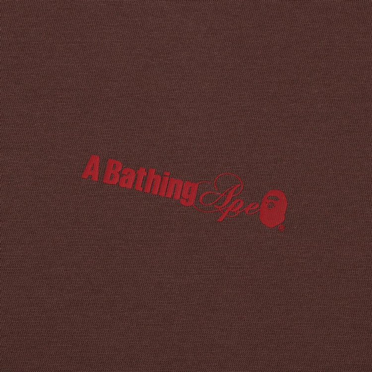 BAPE Water Print Logo Relaxed Fit Tee Brown