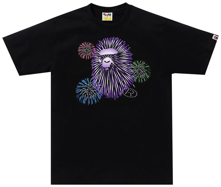 BAPE Ape Head Firework Tee 2 Black