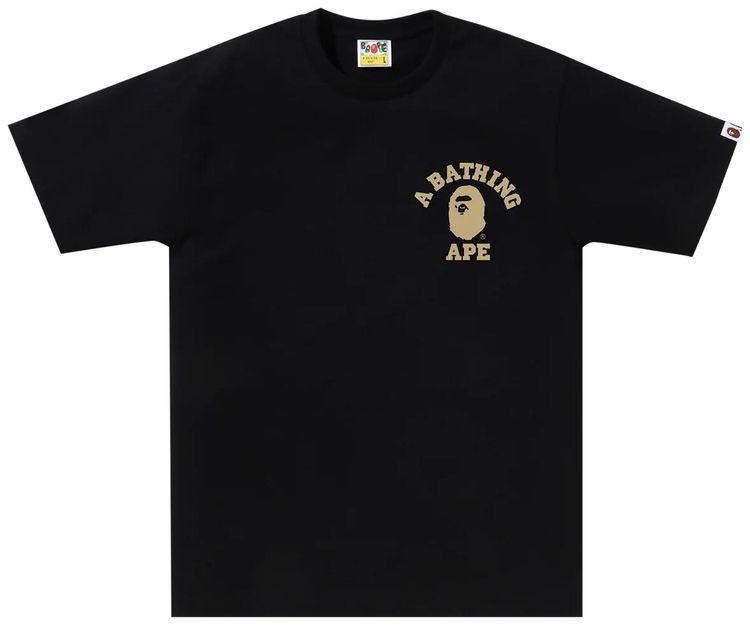 BAPE 1st Camo College ATS Tee Black