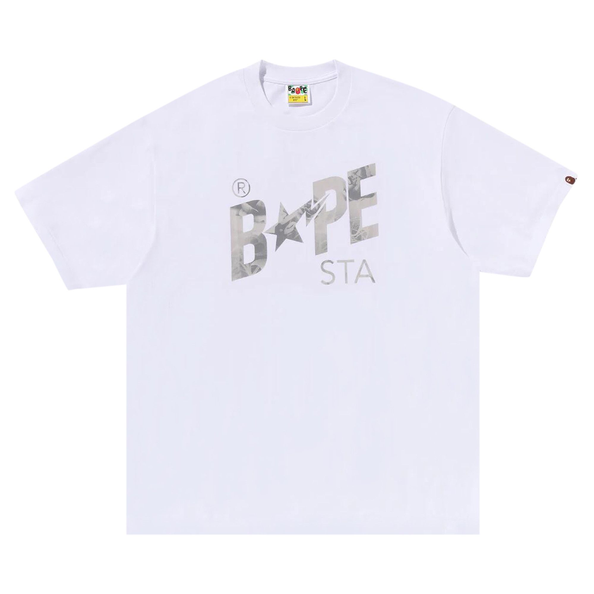 Size l BAPE Floral Solid Camo Bape Sta Logo Relaxed Fit Tee 'White'