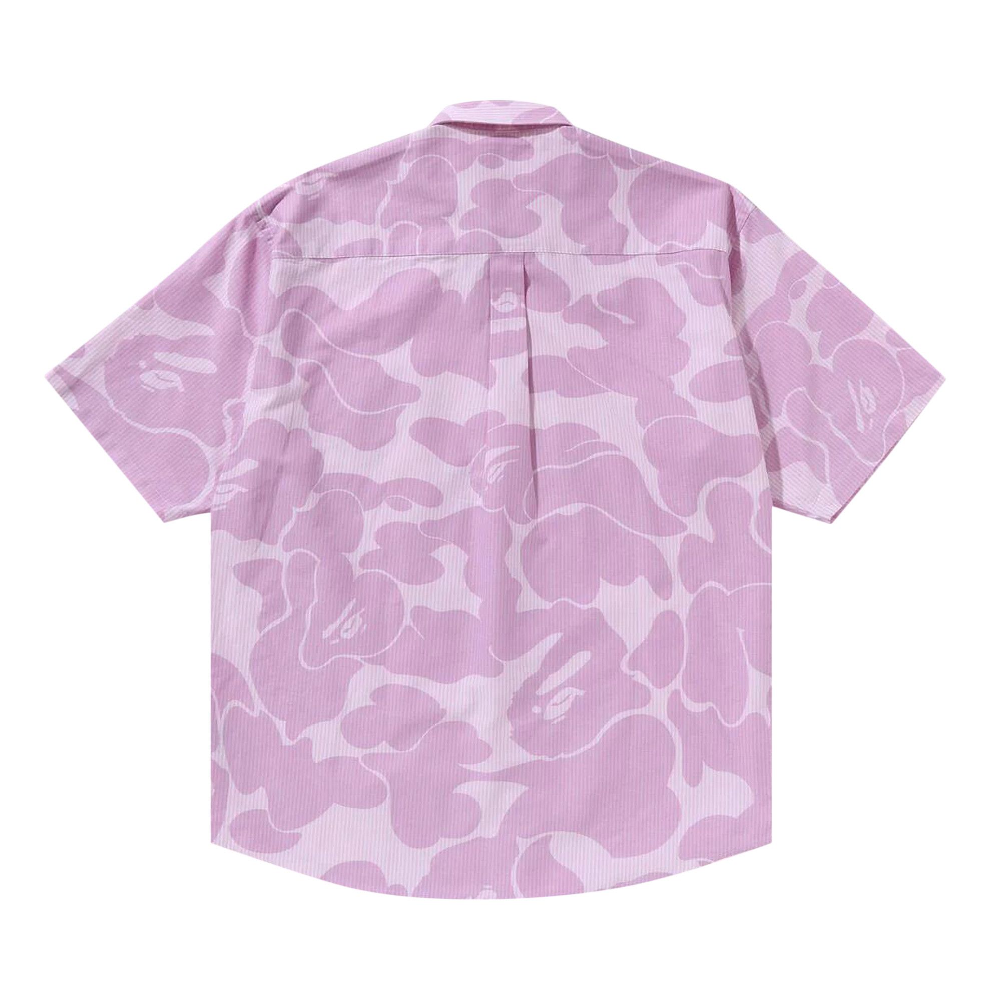 Buy BAPE Stripe Camo Relaxed Fit Short-Sleeve Shirt 'Pink' - 1K80