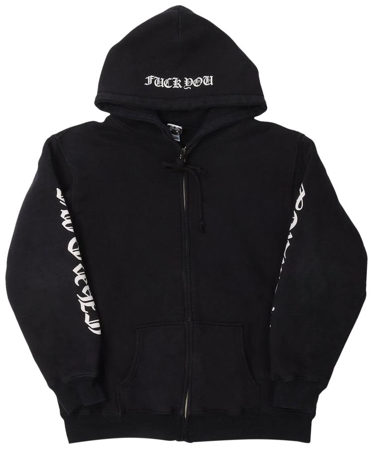 Chrome Hearts Fuck You Hood Zip Up Black