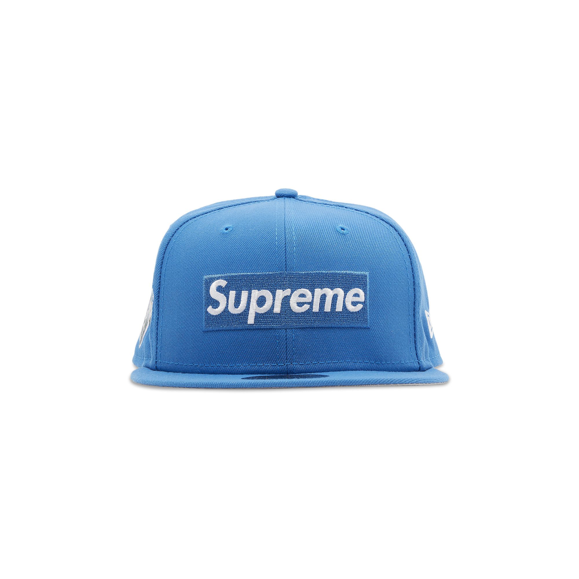 Buy Supreme Money Box Logo New Era Light Blue FW22H37 LIGHT BLUE GOAT UK