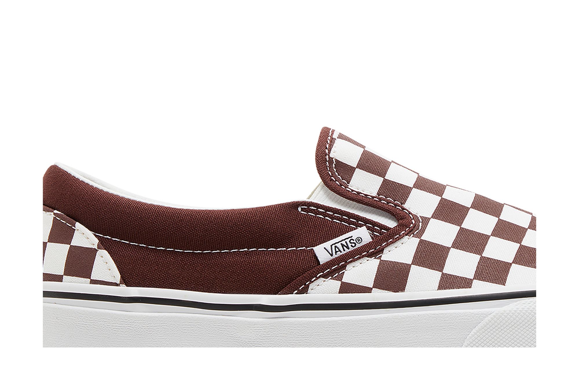 Size 10.0 Classic Slip On Color Theory Checkerboard Bitter Chocolate