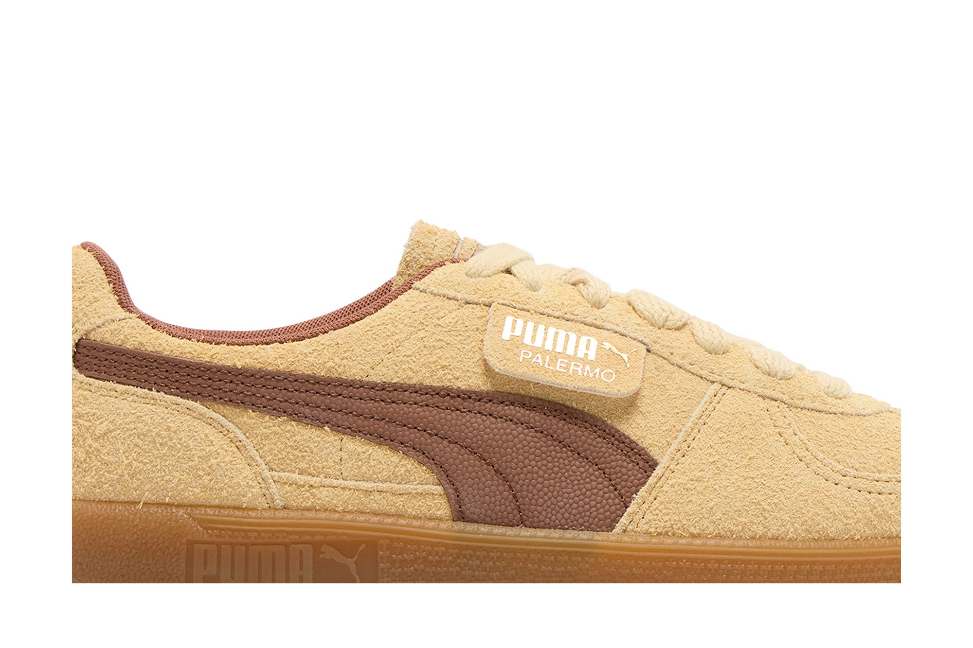★Puma Palermo Hairy Chamomile Brown Mushroom★ PUMA Palermo Hairy Sneakers 39725101 - Shiekh