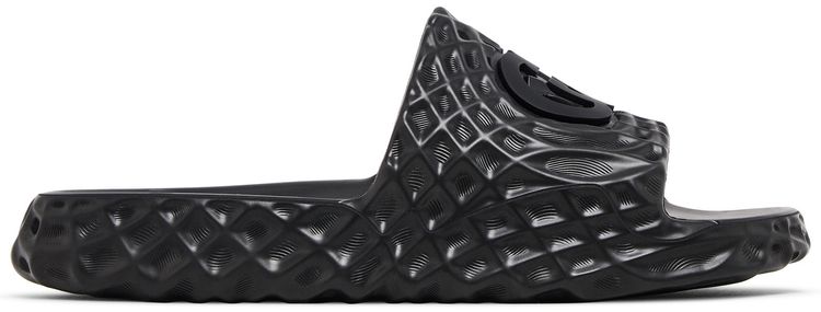 Gucci Slide Sandal Interlocking G   Black Water Ripples