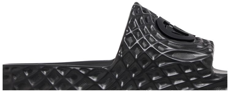 Gucci Slide Sandal Interlocking G   Black Water Ripples