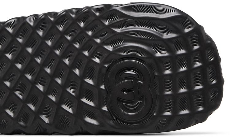 Gucci Slide Sandal Interlocking G   Black Water Ripples