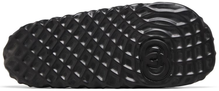 Gucci Slide Sandal Interlocking G   Black Water Ripples