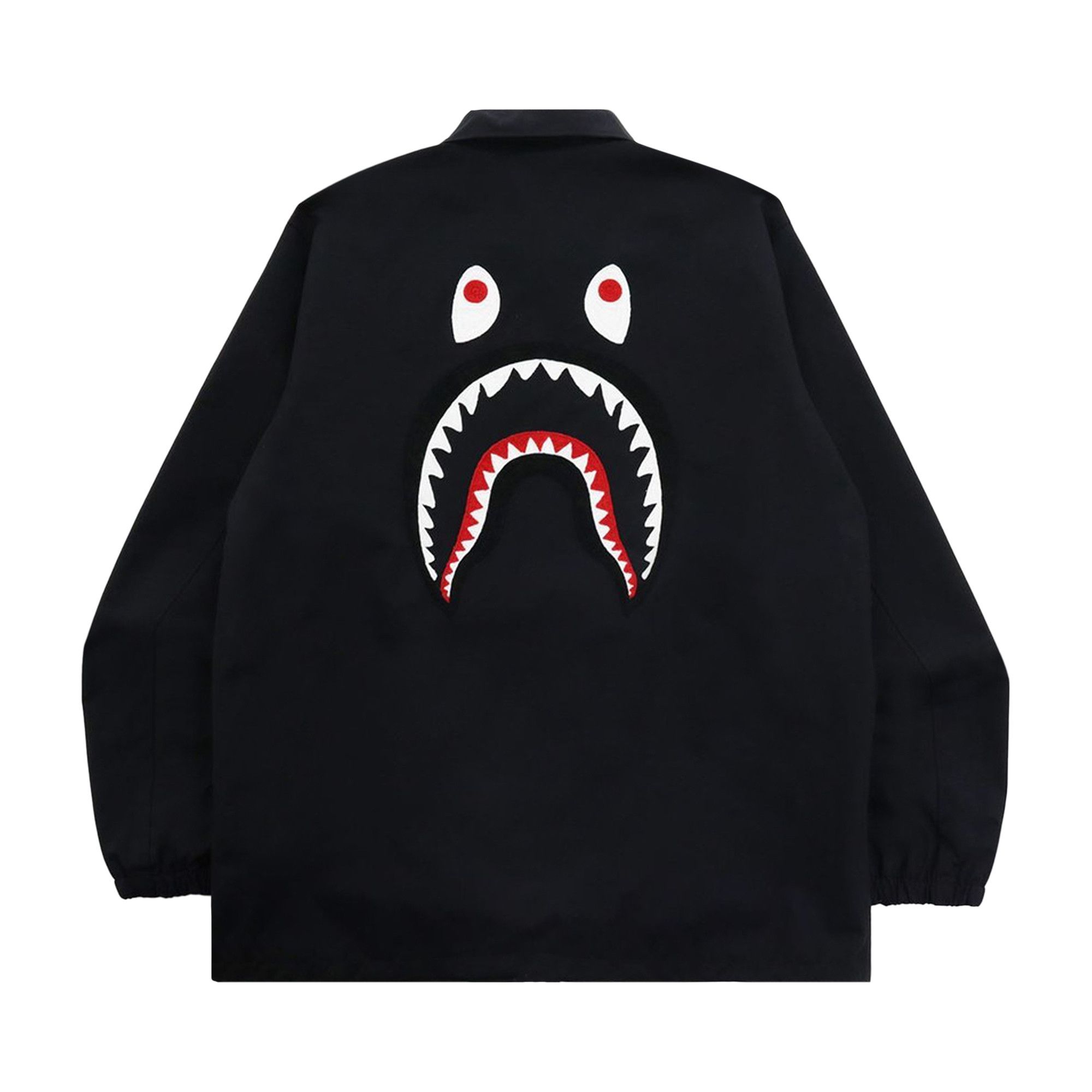 Size l BAPE Shark Coach Jacket Black