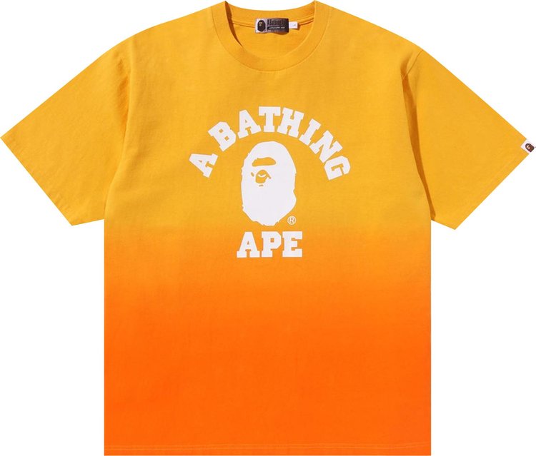 BAPE College Graduation Relaxed Fit Tee Orange