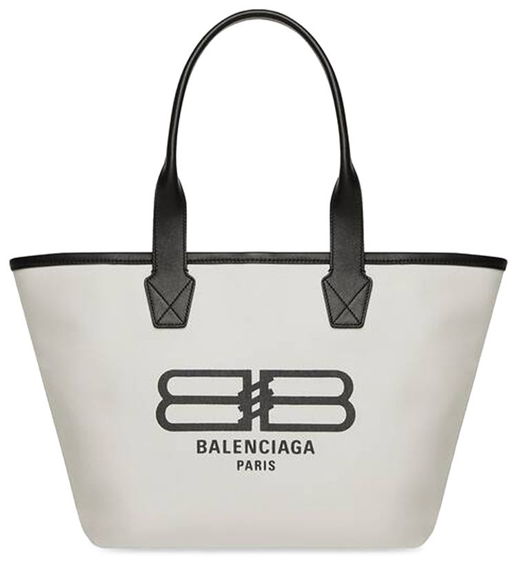 Balenciaga Jumbo Logo Tote Bag White