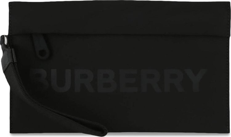 Burberry Logo Nylon Pouch Black