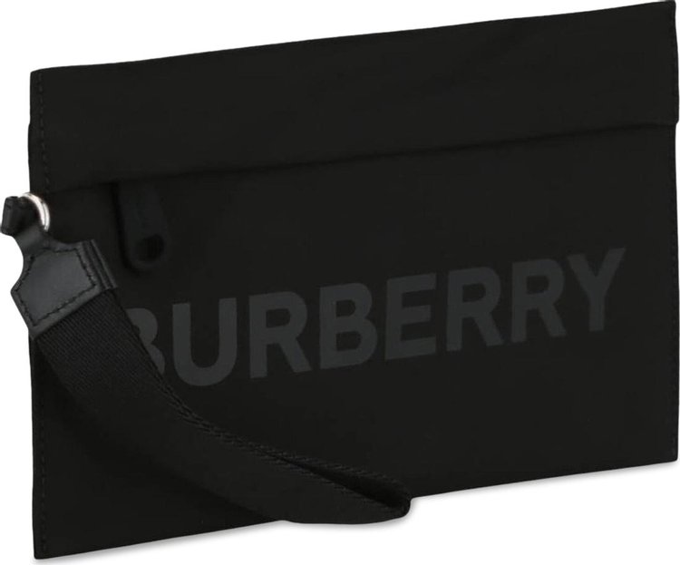 Burberry Logo Nylon Pouch Black