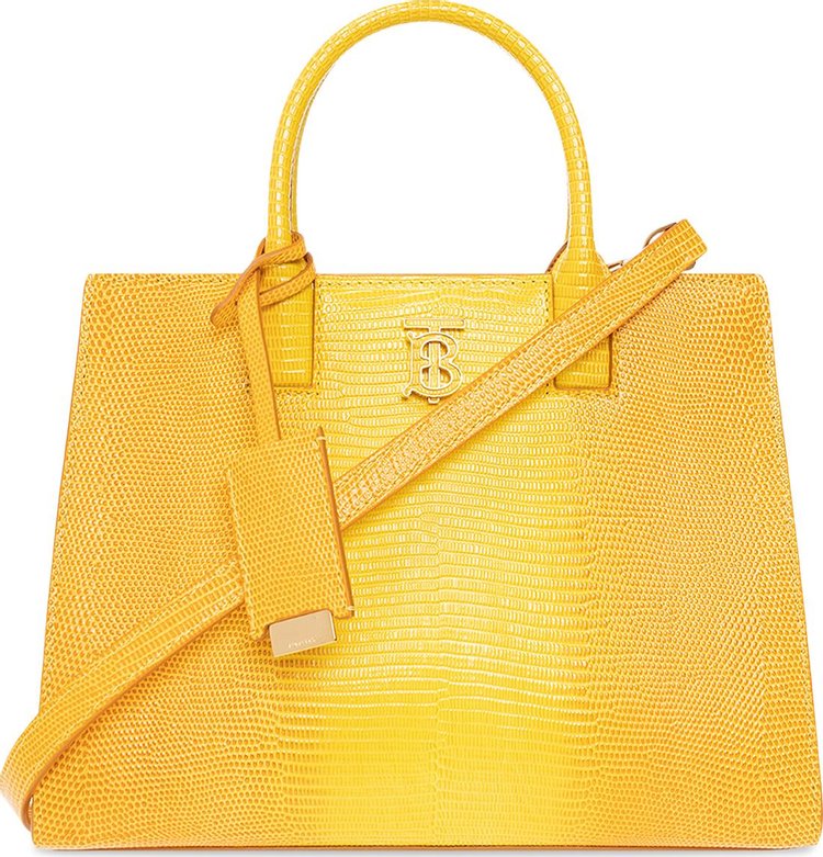 Burberry Mini Frances Embossed Tote Yellow