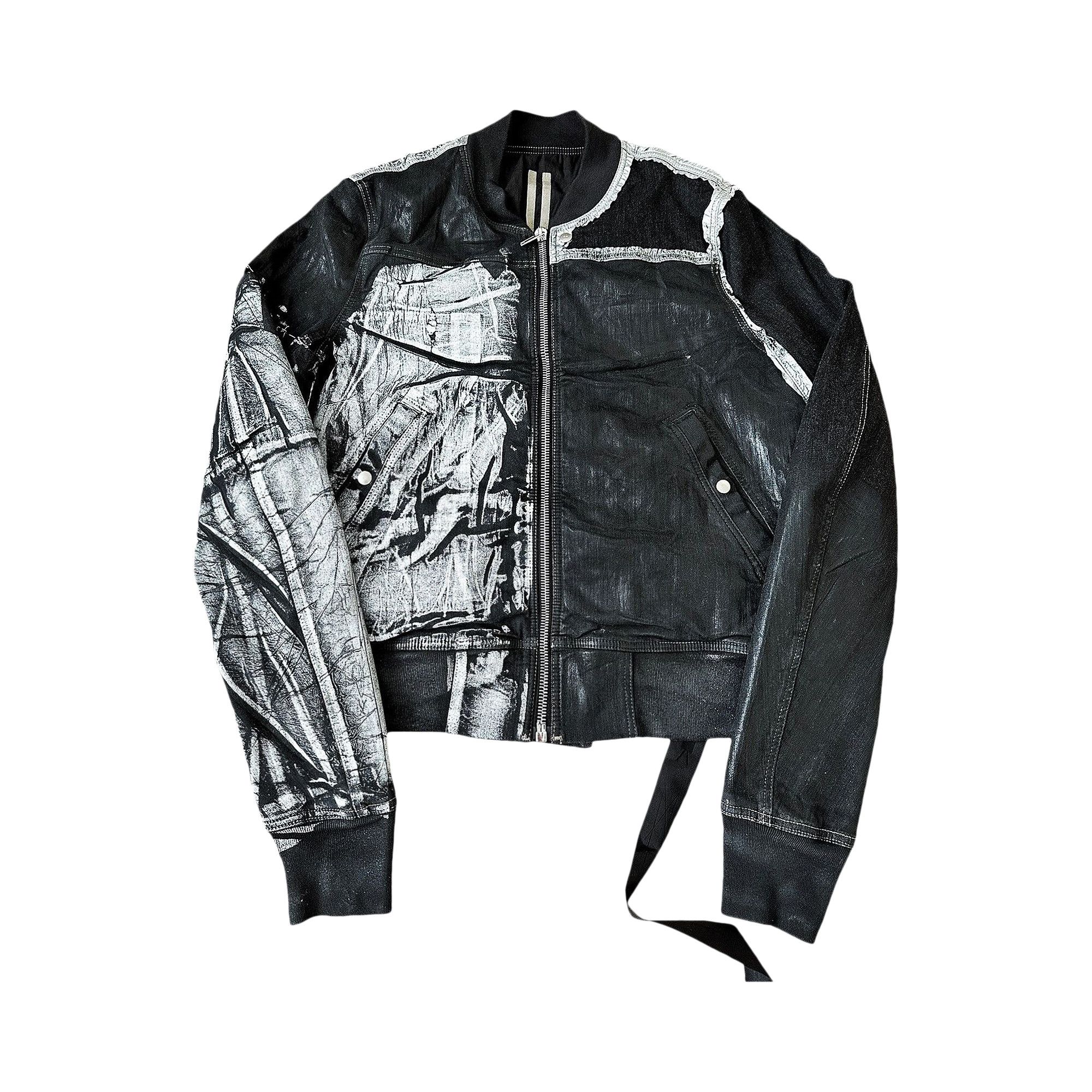 Buy Rick Owens DRKSHDW Patchwork Sample Wax Painted Bomber