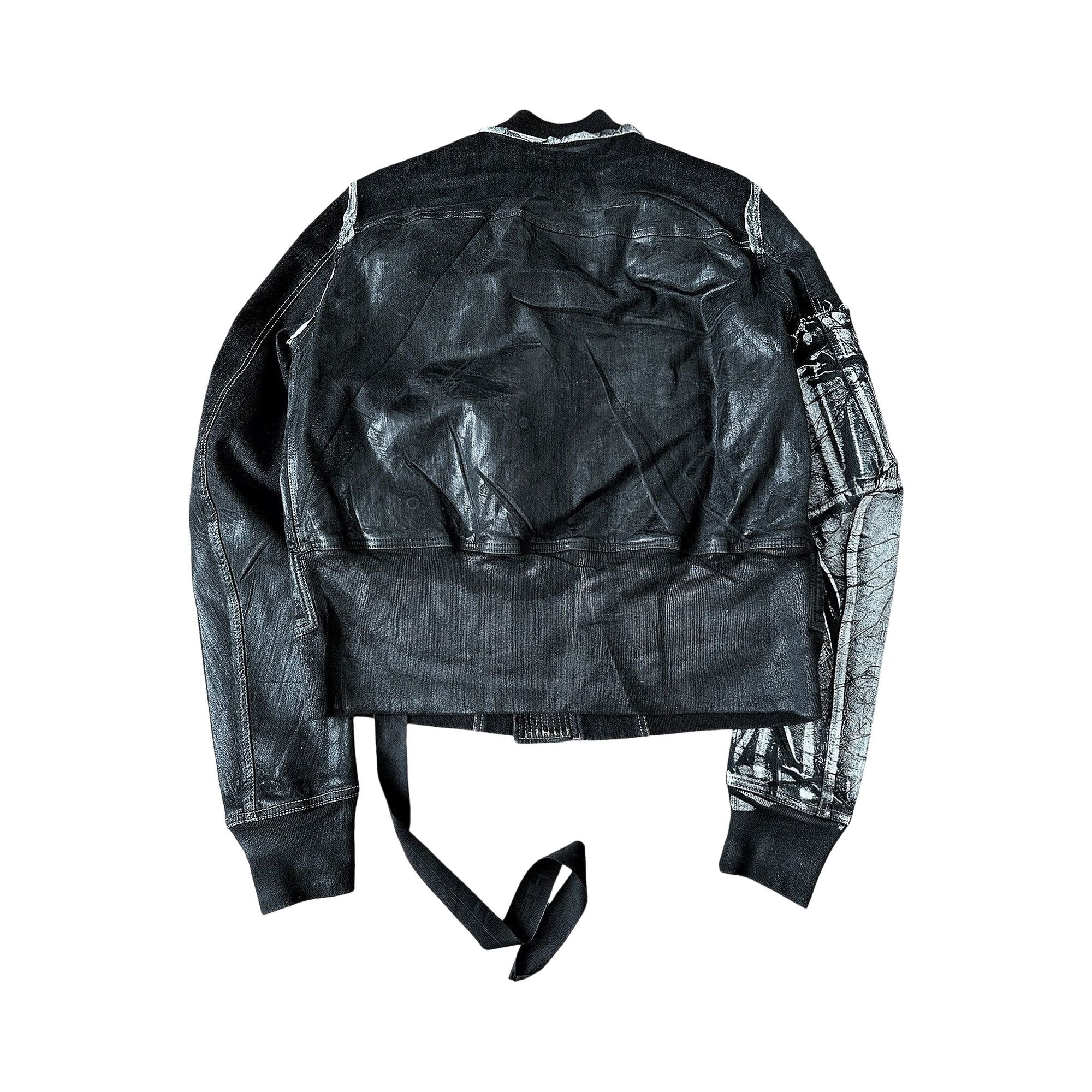Buy Rick Owens DRKSHDW Patchwork Sample Wax Painted Bomber Buy Rick Owens DRKSHDW Patchwork Sample Wax Painted Bomber