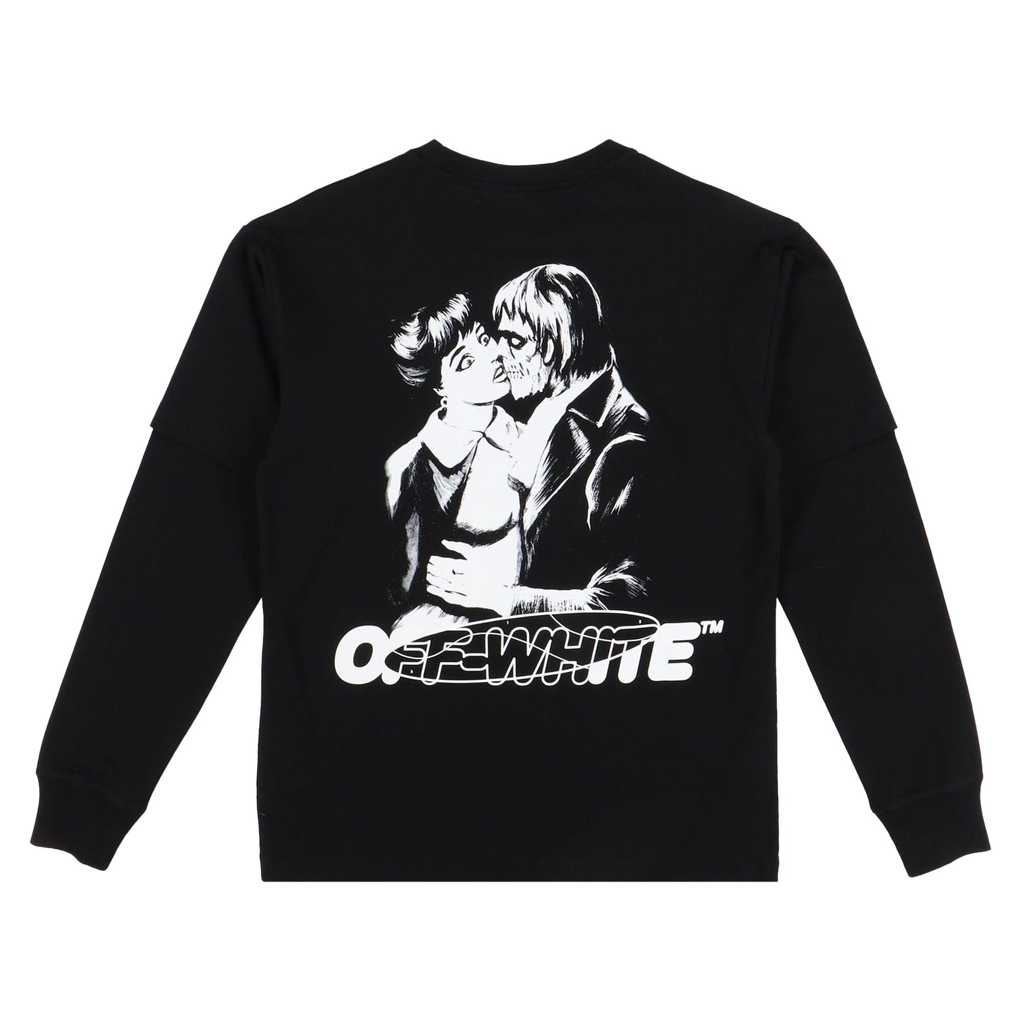 Buy Off-White Kiss 21 Double Layer Long-Sleeve T-Shirt 'Black