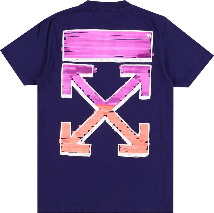 Off White Marker Arrows T Shirt Purple