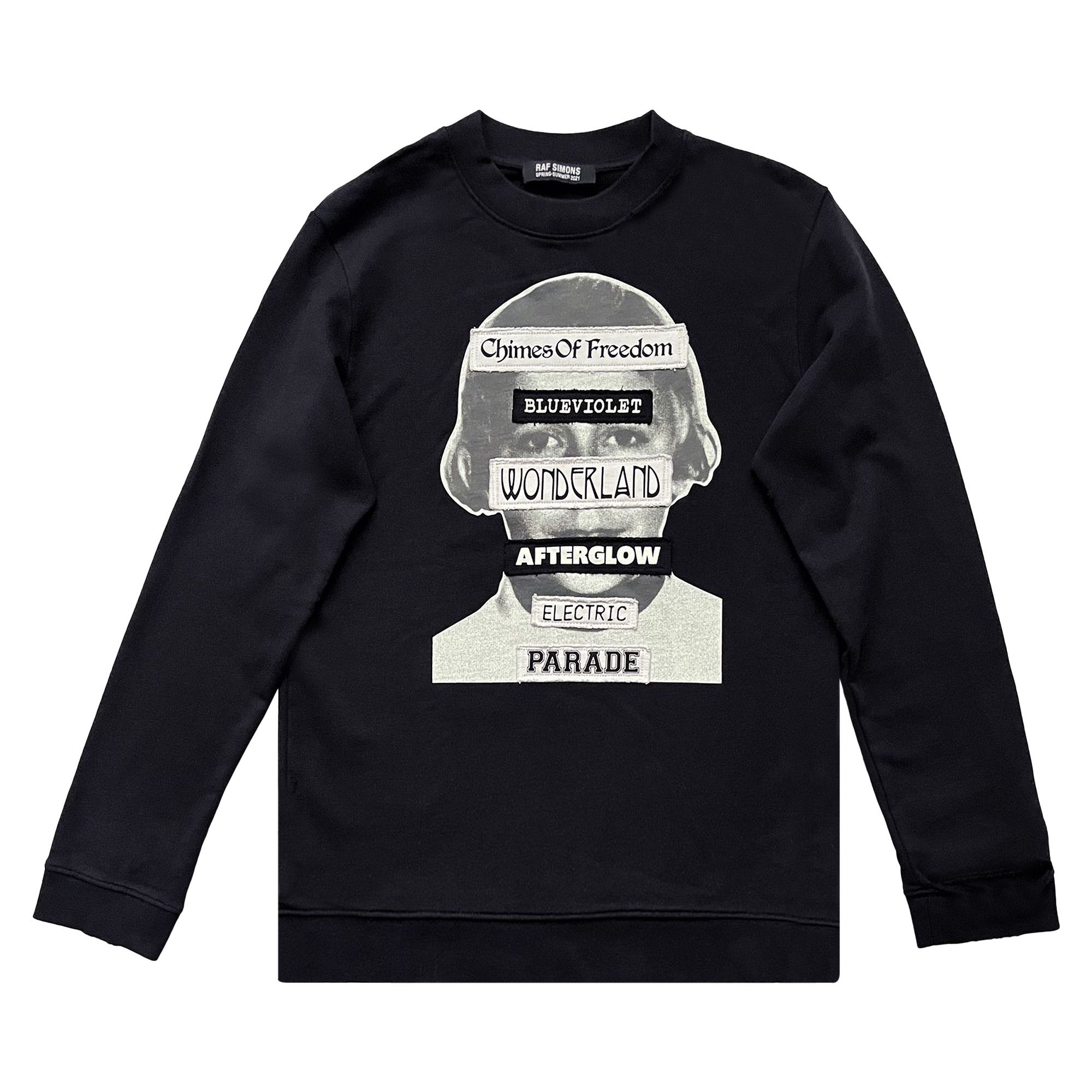 Buy Raf Simons Distressed Crewneck Sweatshirt 'Black' - 211
