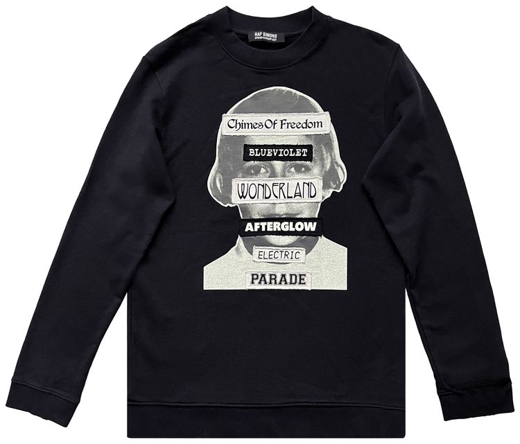 Raf Simons Distressed Crewneck Sweatshirt Black