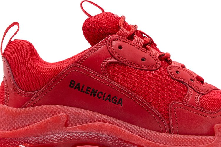 Balenciaga Triple S Sneaker Clear Sole   Red