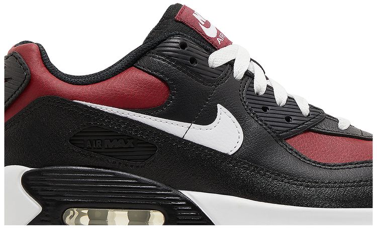 Nike Air Max 90 Leather GS Black Team Red