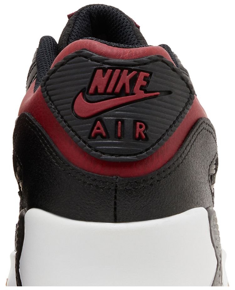Nike Air Max 90 Leather GS Black Team Red