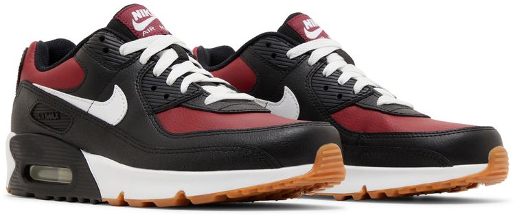 Nike Air Max 90 Leather GS Black Team Red