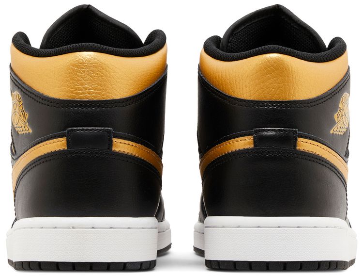 Air Jordan 1 Mid Black Metallic Gold