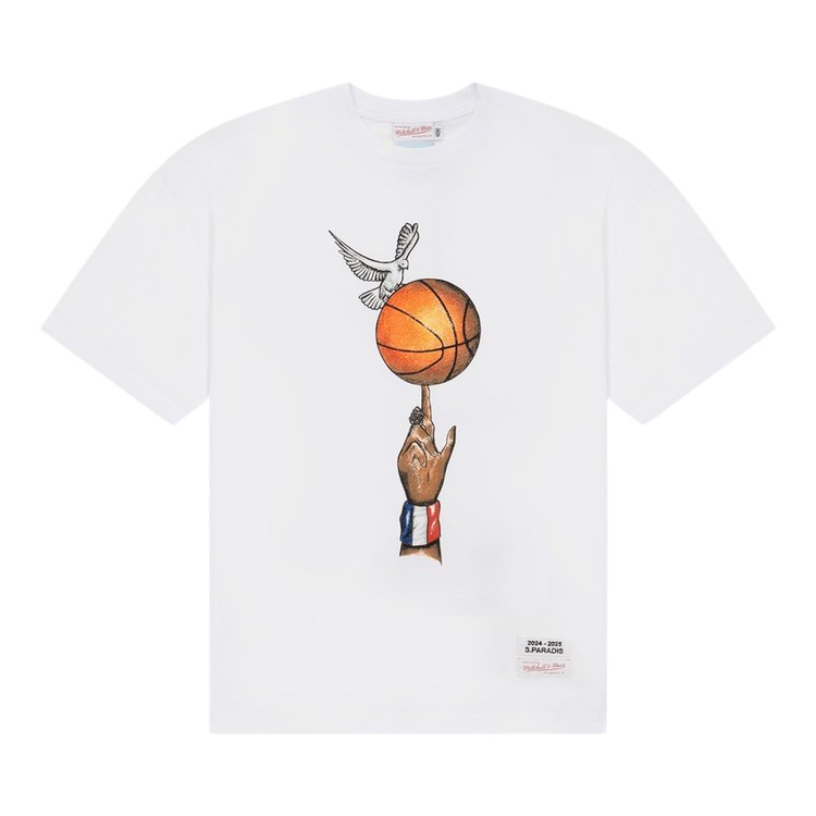 3PARADIS x NBA Heavyweight Graphic Ball Tee White