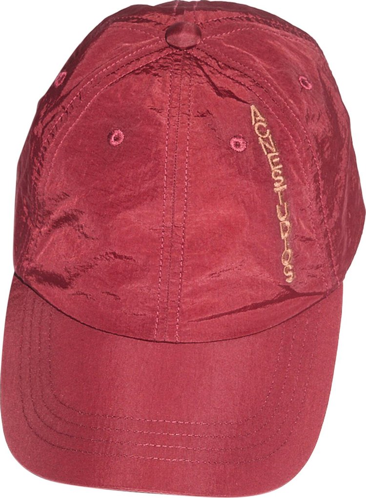 Acne Studios Nylon Baseball Cap Burgundy