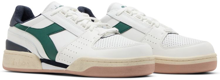 Diadora Davis Leather White Emerald Blue