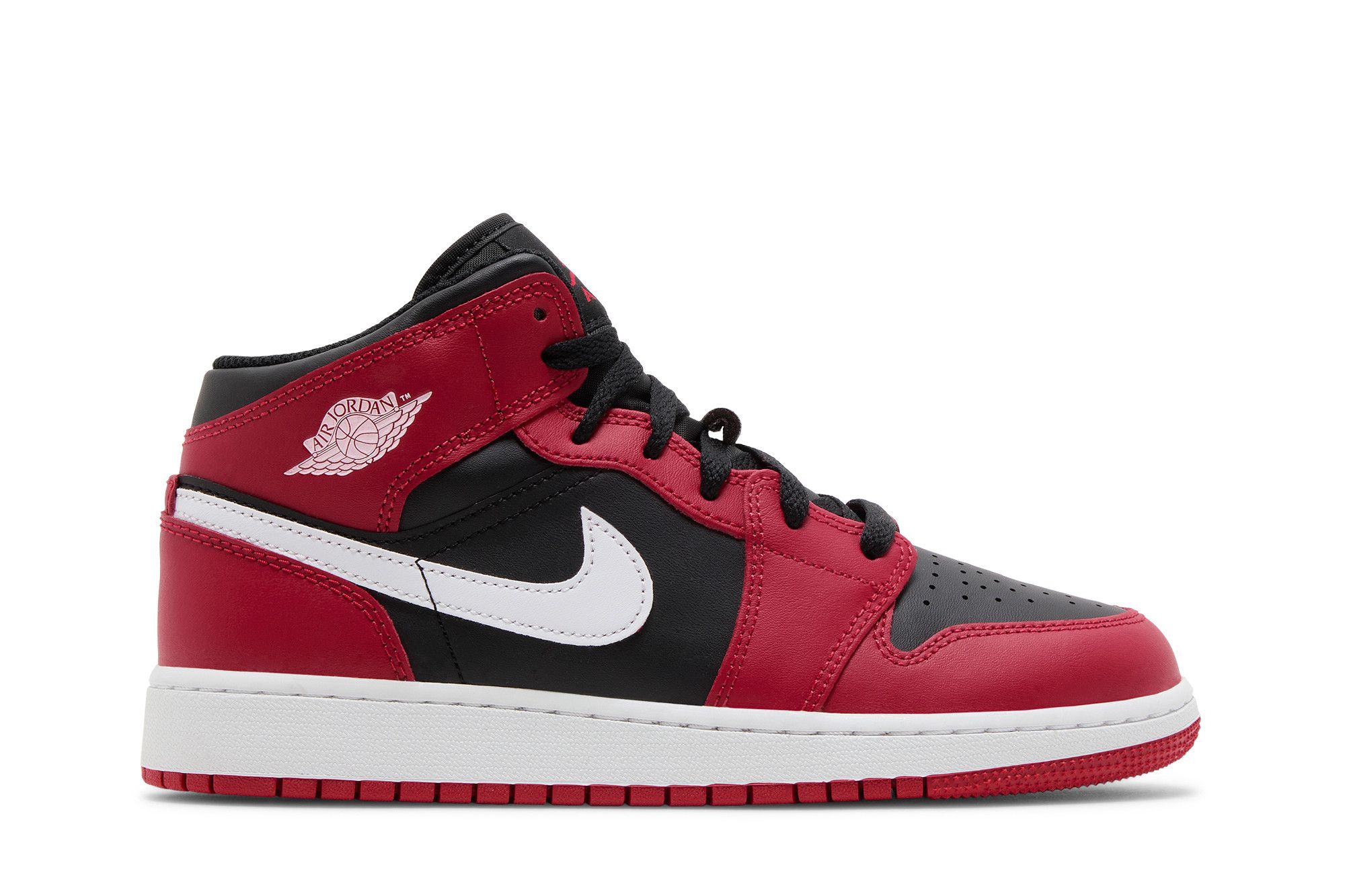 Size 4.0 Air Jordan 1 Mid GS 'Gym Red Black White'
