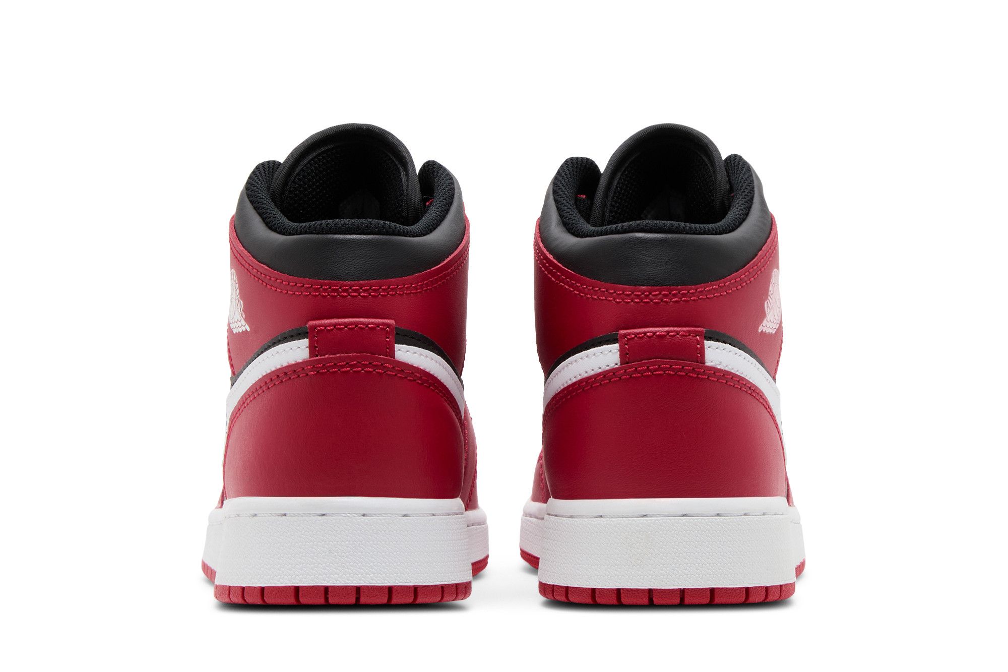 靴 GS AirJordan1 Mid BlackGymRedWhite 24cm Nike Air Jordan 1 AJ1 GS Mid Fearless Black Gym Red White