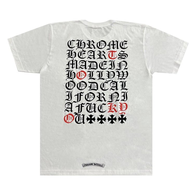 Chrome Hearts Tokyo Exclusive Eye Chart Pocket Tee White