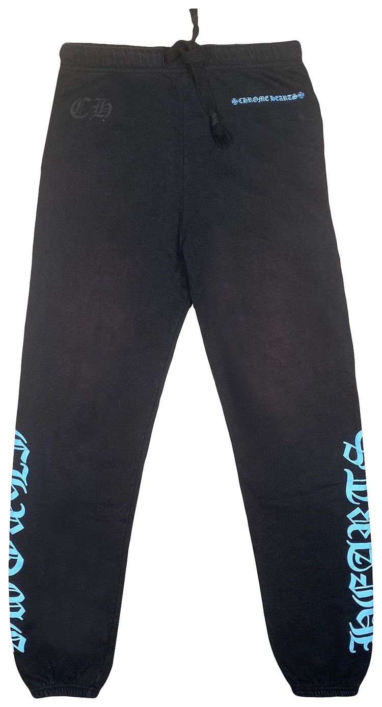 Chrome Hearts Drawstring Logo Sweatpants BlackBlue