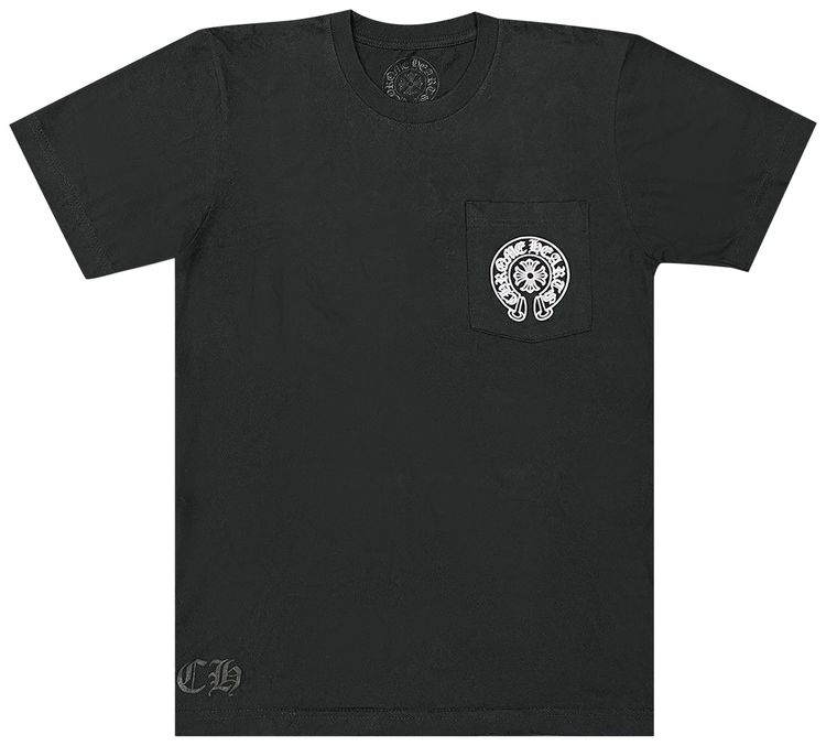 Chrome Hearts Beijing Exclusive Horseshoe Logo Pocket T Shirt Black