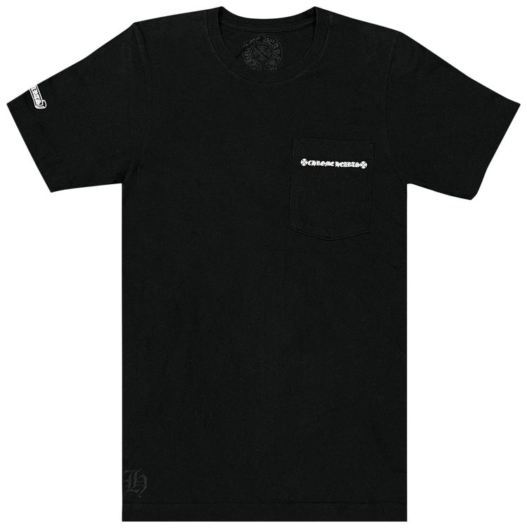 Chrome Hearts Cross Tire Tracks Pocket T Shirt Black