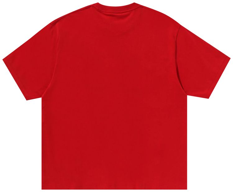 BAPE Crest College Logo Relaxed Fit Tee Red