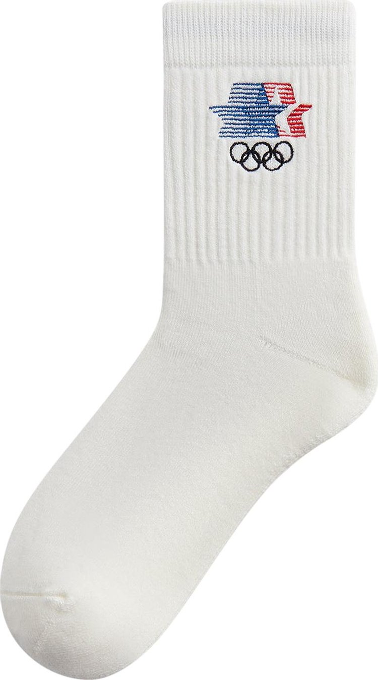 Kith For Olympics Heritage Los Angeles Mid Crew Sock Silk